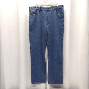 Full Blue Cowboy Cut Men 38x31 High Rise Sits At Waist Reg Fit Straight Leg NWT